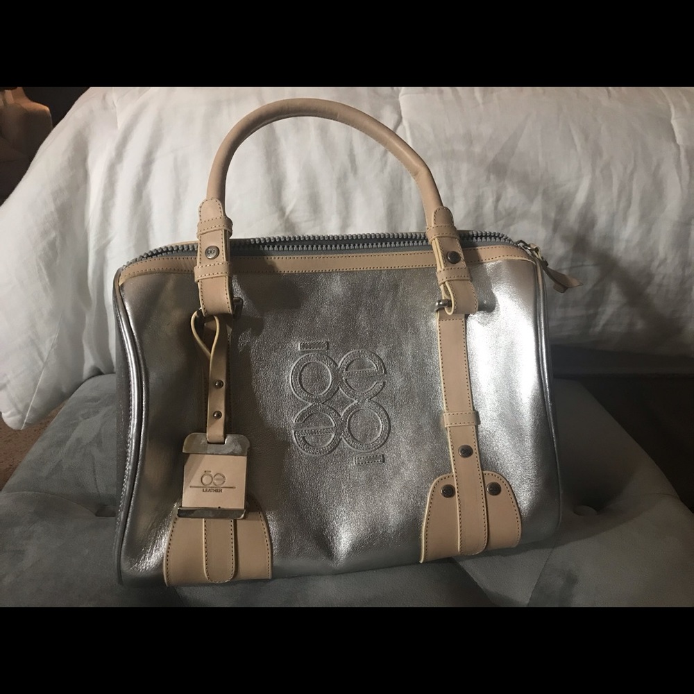 Clōe silver and beige Handbag
